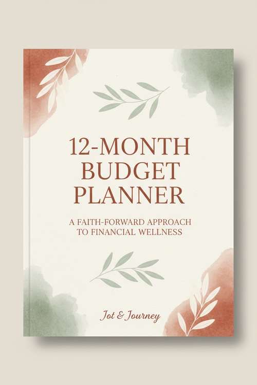12-Month Budget Planner cover — Jot & Journey