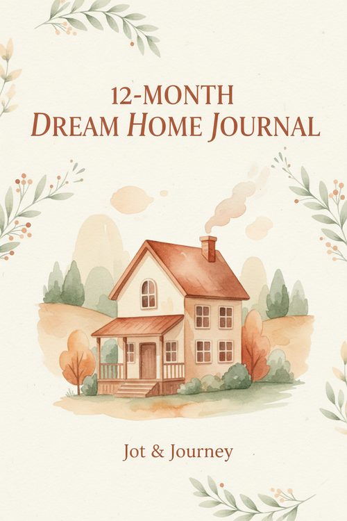 12-Month Dream Home Journal cover — Jot & Journey